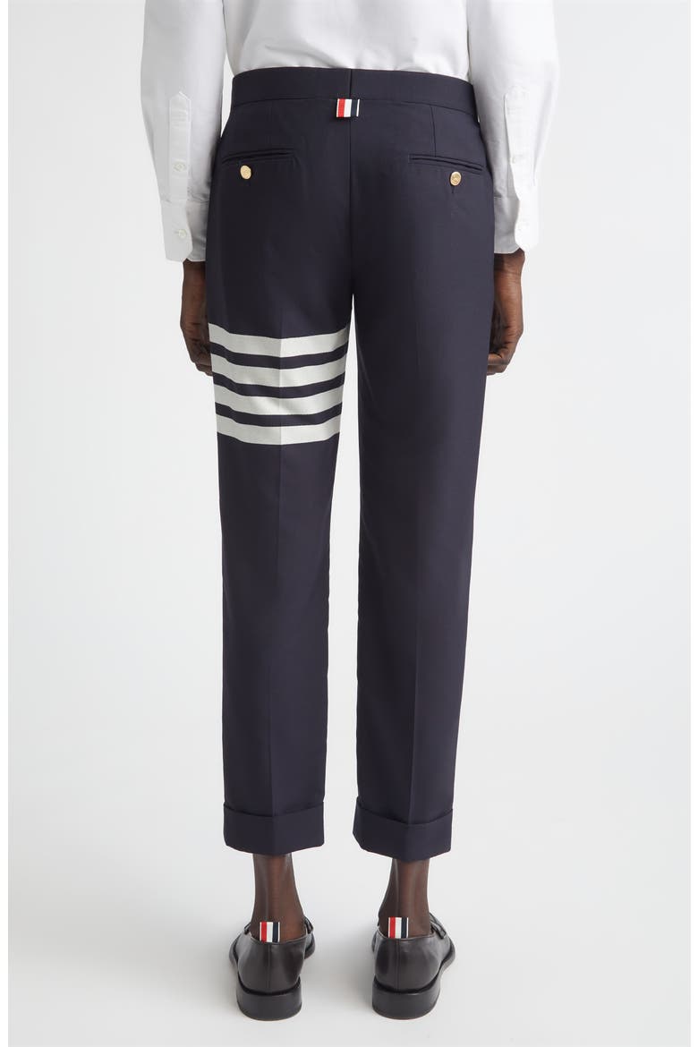 4-Bar Wool Crop Skinny Pants, Alternate, color, NAVY
