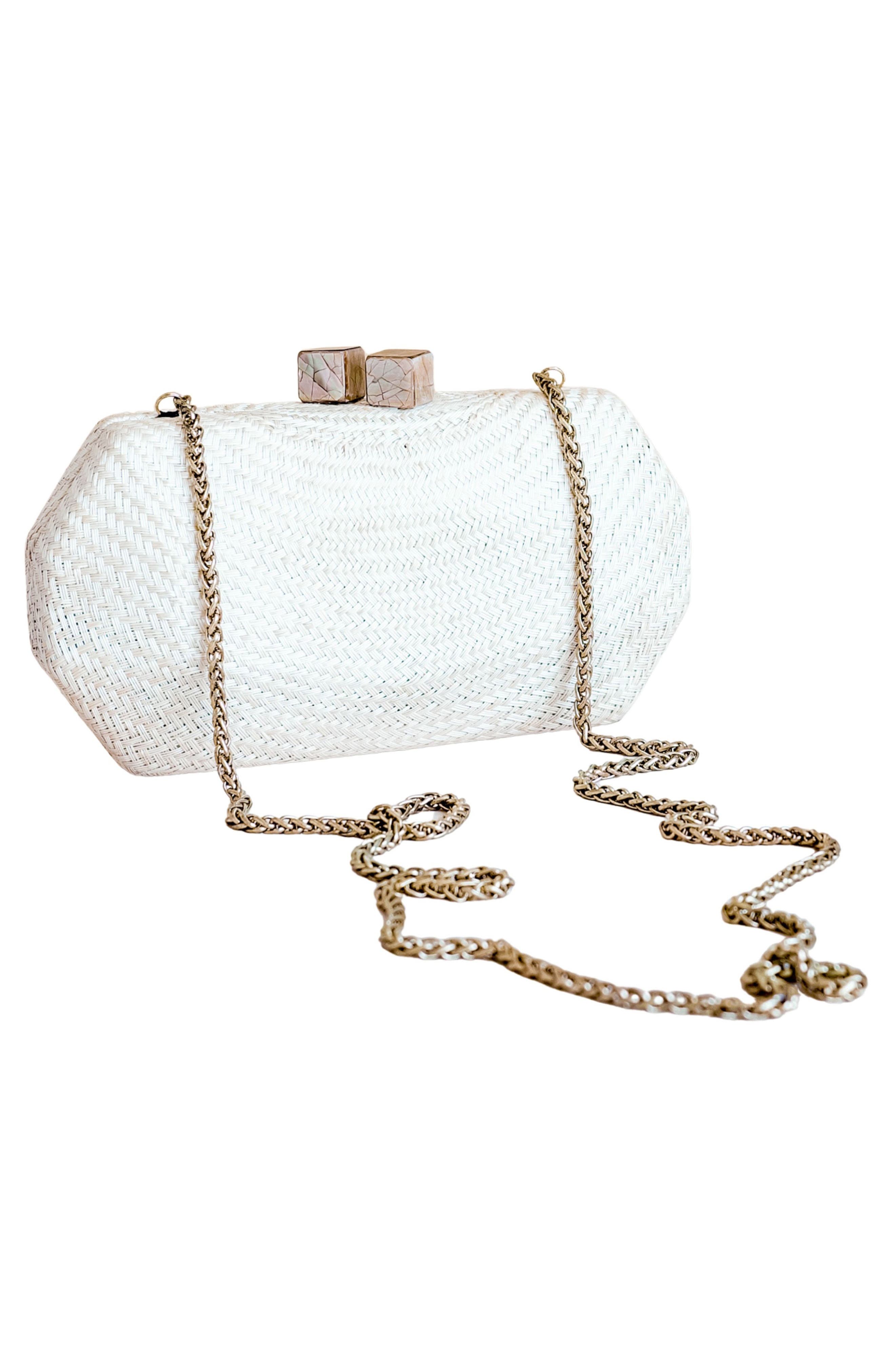 LIKHA Solid Octagon Clutch, Alternate, color, Oat