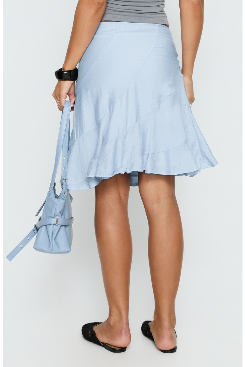 With Kindness Asymmetric Hem Midi Skirt, Alternate, color, BLUE