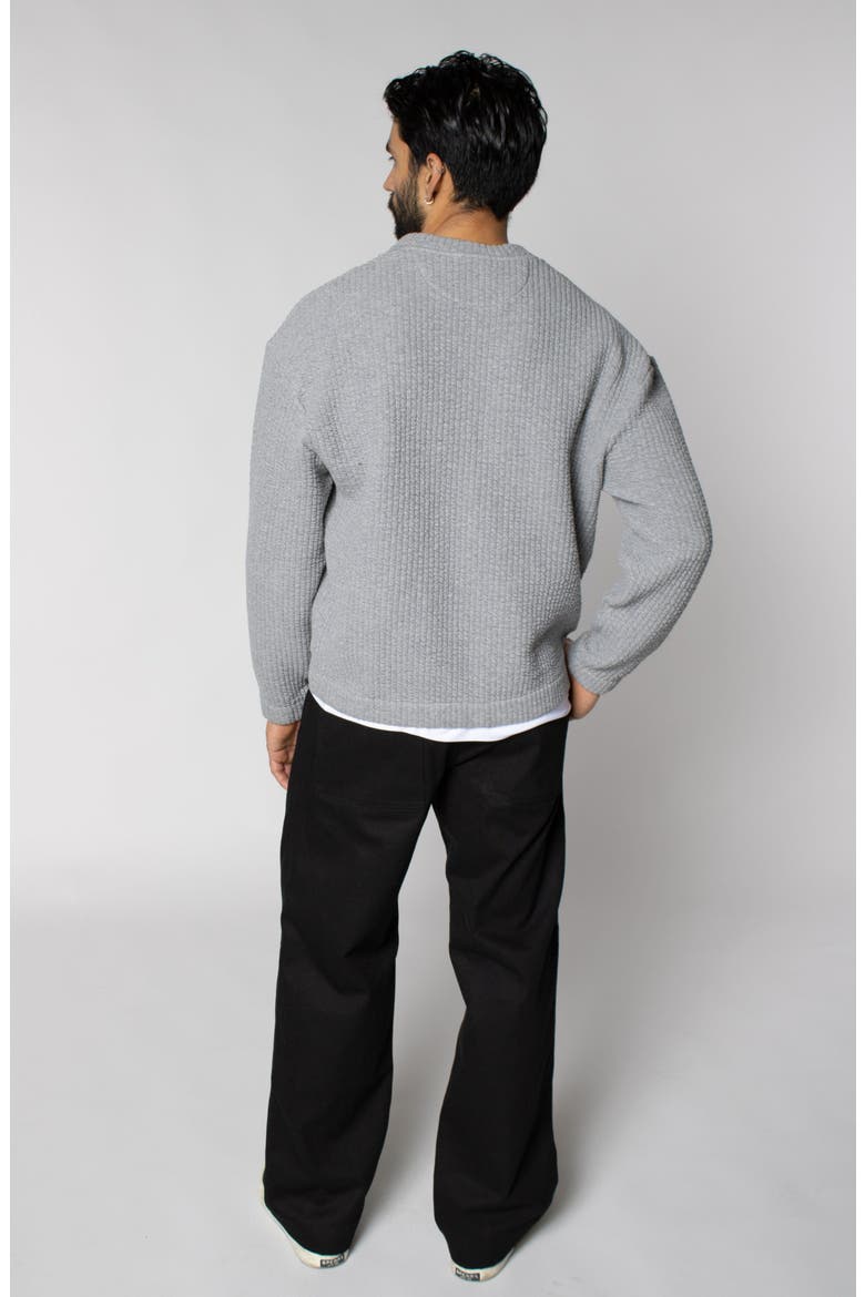 Cozy Quilt Crewneck, Alternate, color, Heathered Grey