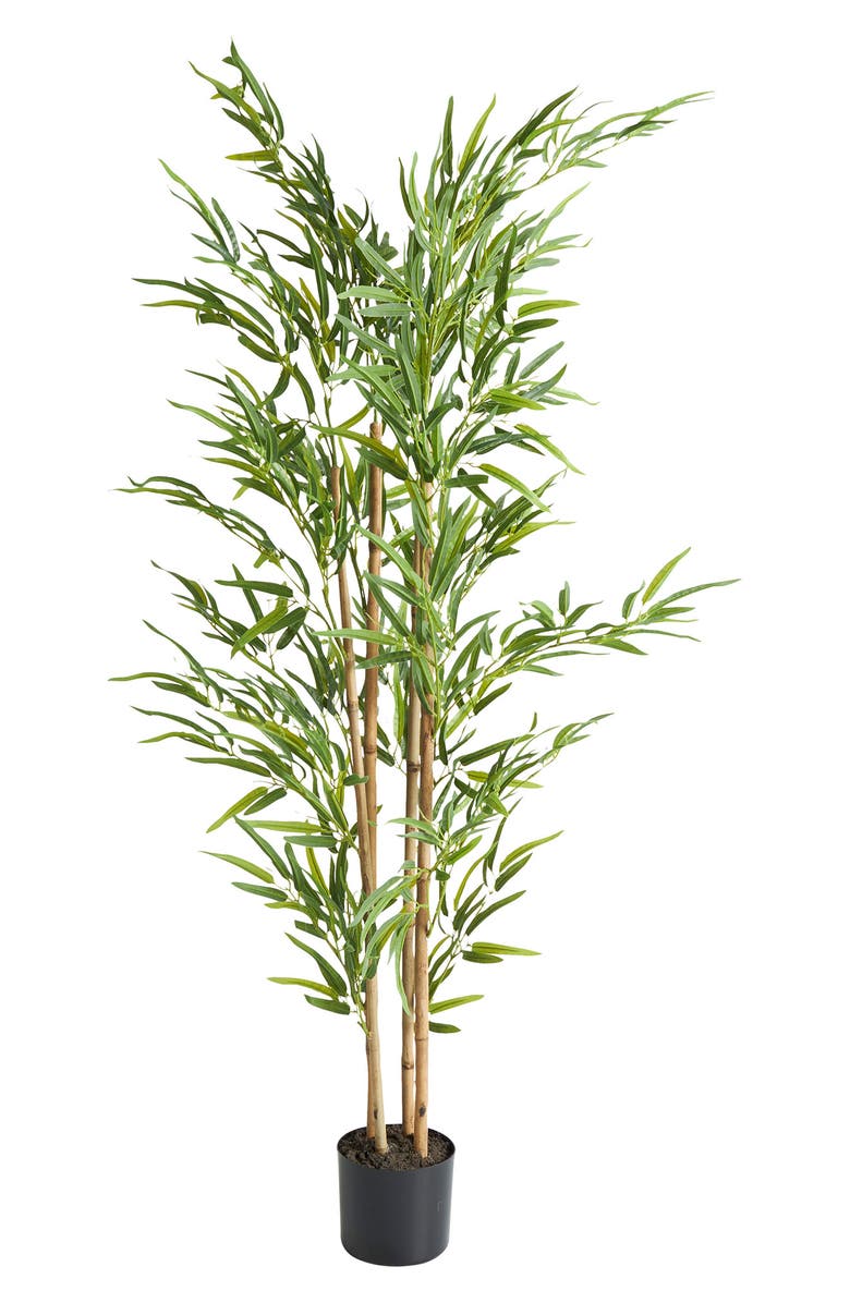 GINGER BIRCH STUDIO Artificial Bamboo Potted Tree, Main, color,