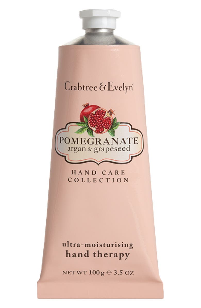 Crabtree & Evelyn 'Pomegranate, Argan & Grapeseed Oil' Ultra-Moisturising Hand Therapy, Main, color, 