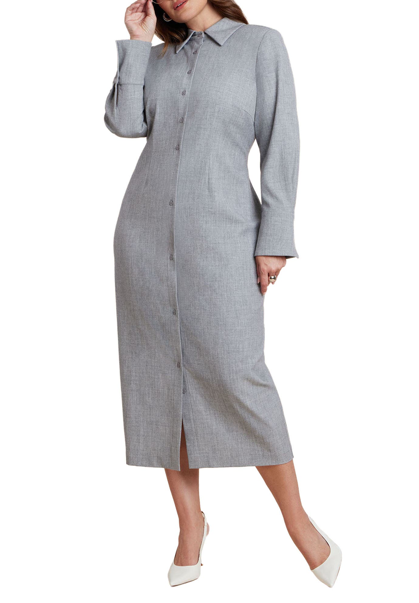 Collared Midi Dress