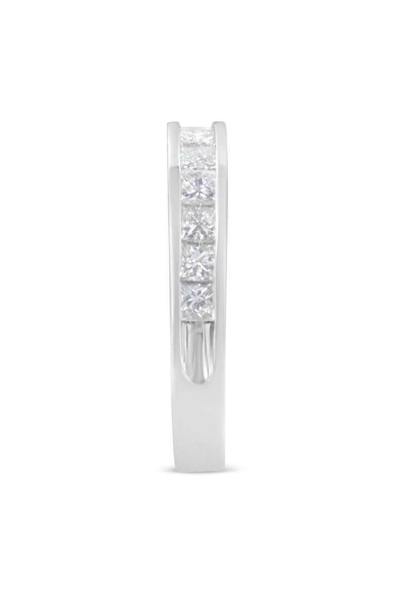 18K White Gold Princess Cut 1.0 Cttw Diamond Band Ring, Alternate, color, White Gold