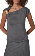 Donna Karan New York Asymmetric Extra Fine Merino Wool Sweater