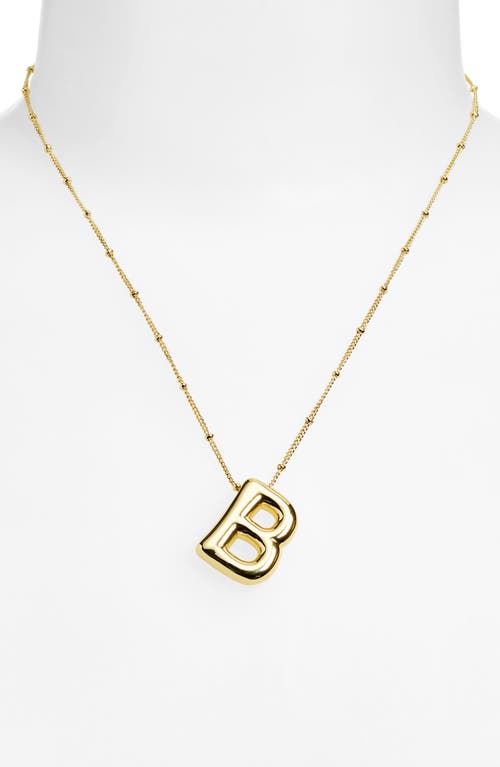 Leith 3d Initial Pendant Necklace In Gold