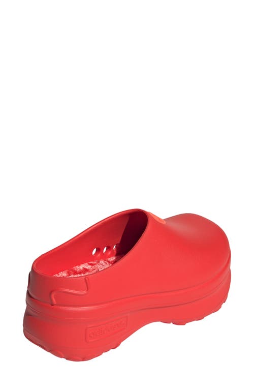 Adidas Originals Adifom Stan Smith Platform Mule In Red/solar Red/solar Red
