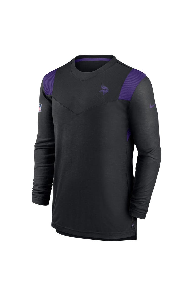 Nike Men's Nike Black Minnesota Vikings Sideline Tonal Logo Performance Player Long Sleeve T-Shirt, Alternate, color, 