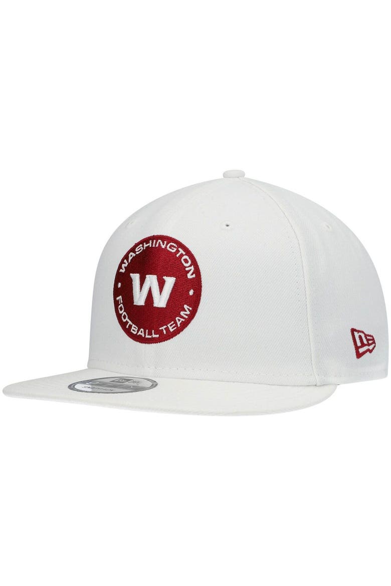 Men's New Era White Washington Football Team Alternate Logo Essential 9FIFTY Snapback Hat, Main, color, White