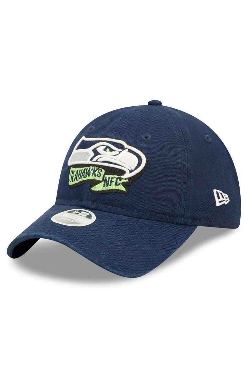 New Era Women's New Era College Navy Seattle Seahawks 2022 Sideline Adjustable 9TWENTY Hat, Alternate, color, Navy