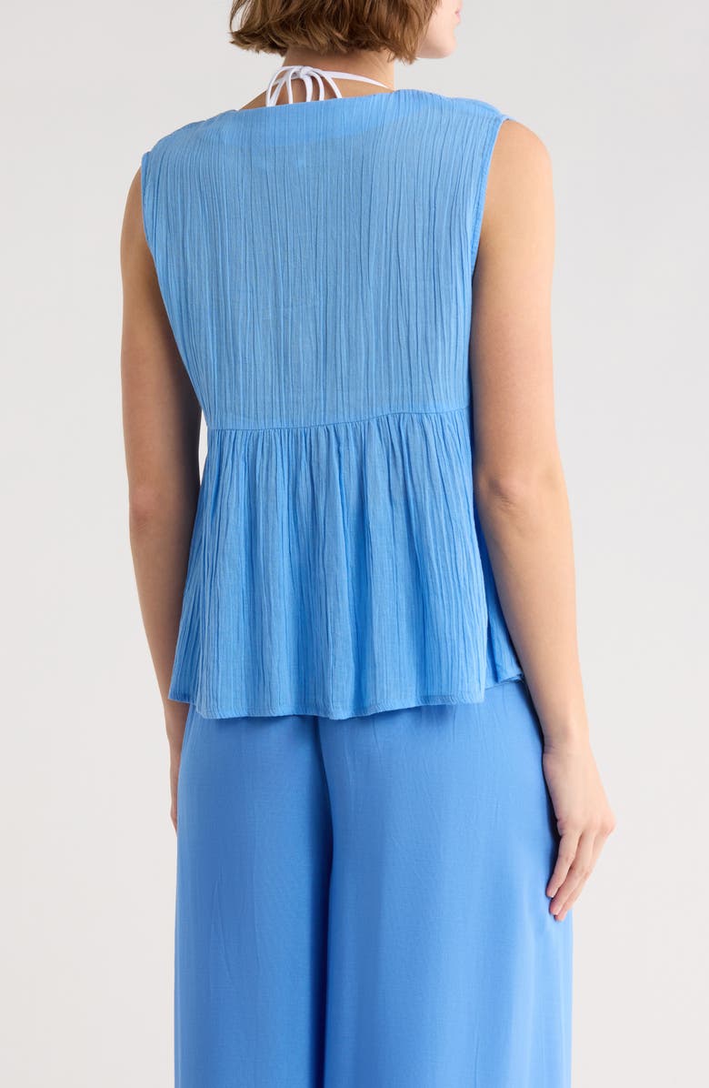 Elan Sleeveless Flyaway Cover-Up Top, Alternate, color, Blue