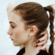 Ivy & Pearl Co. Golden Tear Drop Studs
