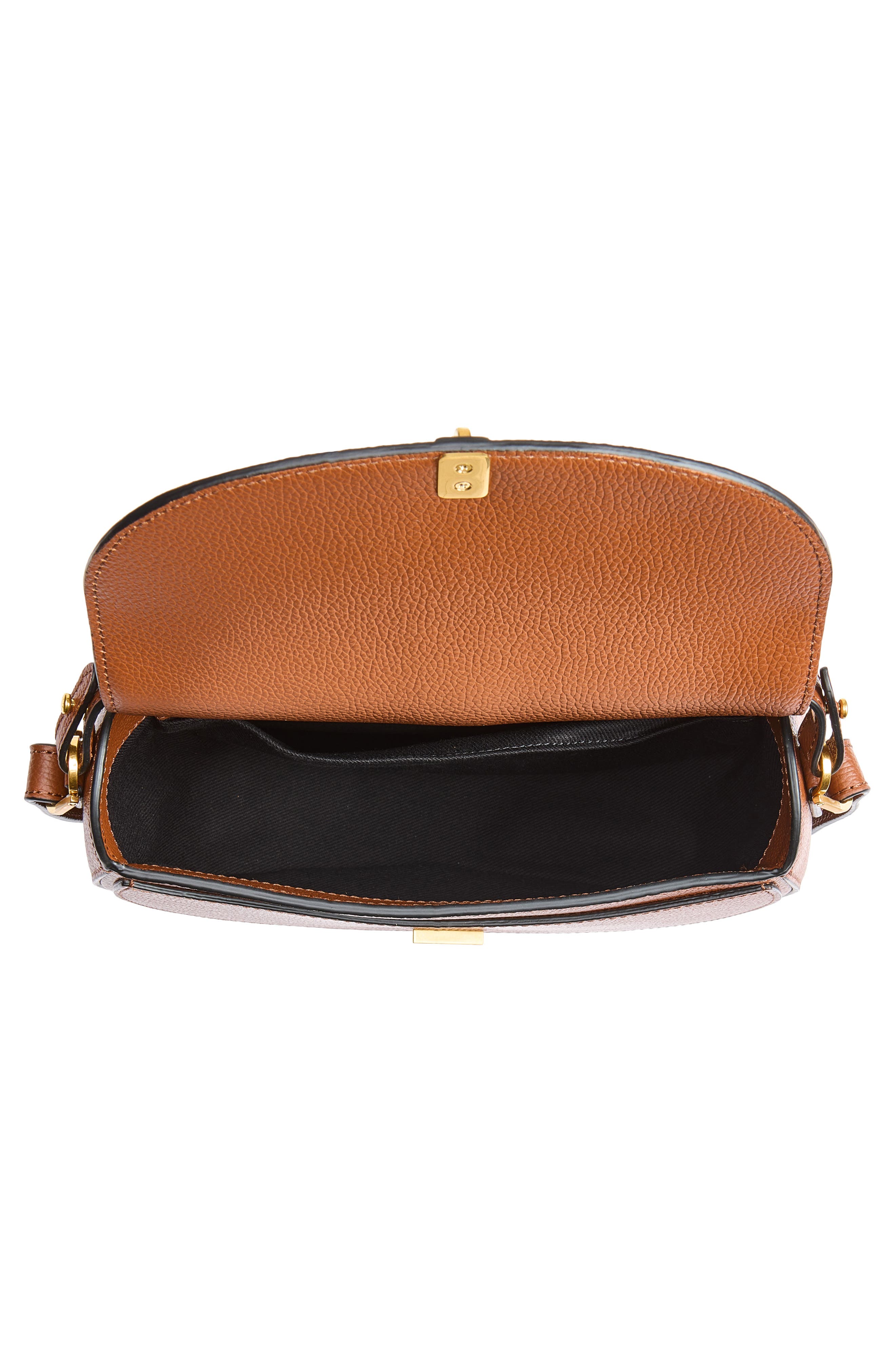 Siena Leather Saddle Bag, Alternate, color, TAN