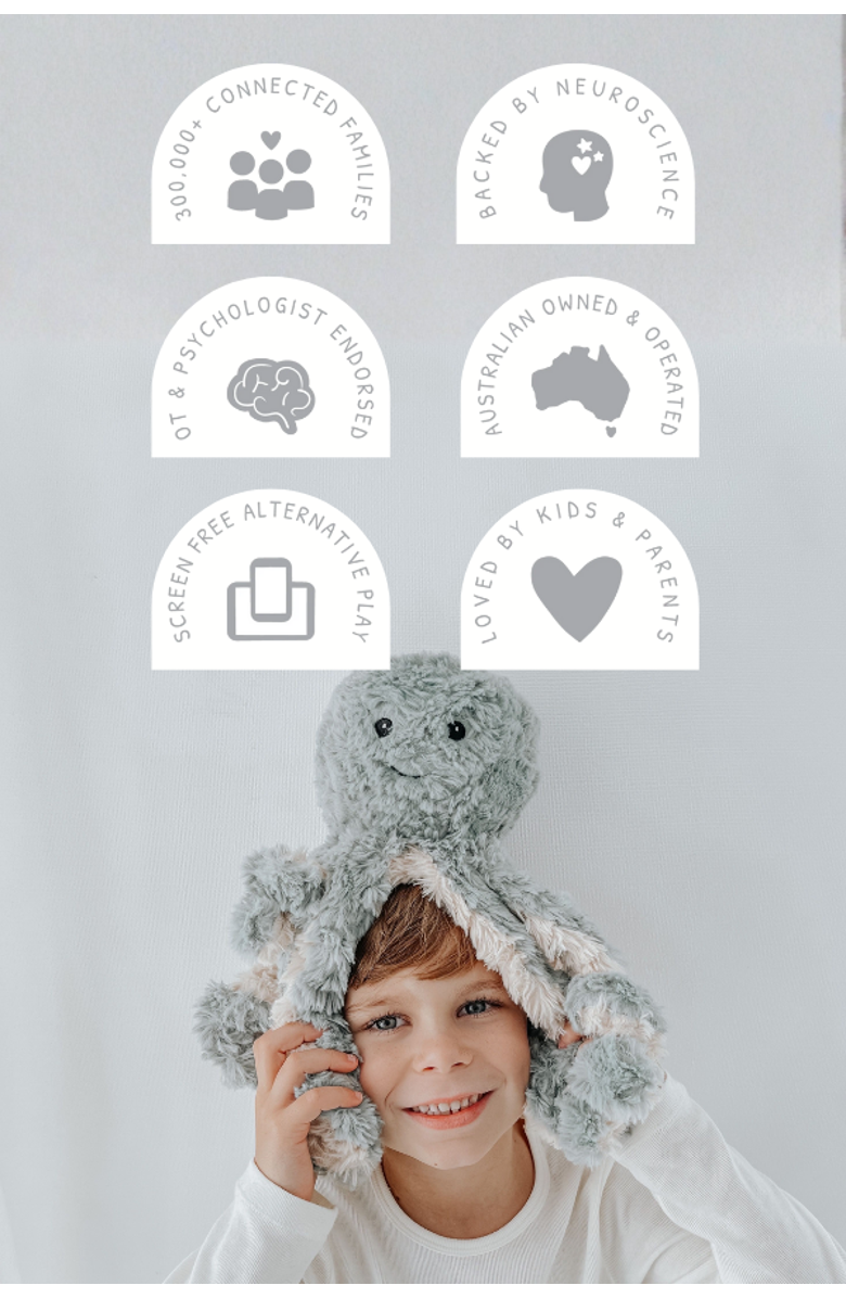 Mindful and Co Kids Microwavable and Weighted Plush Buddies, Alternate, color, Ollie The Octopus