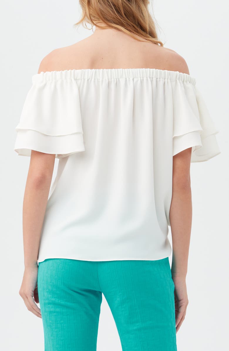 Trina Turk Silia Off the Shoulder Top, Alternate, color, Whitewash