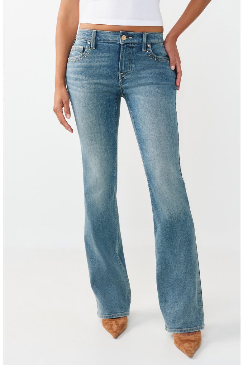 Becca Studs Bootcut Jeans, Main, color, MEDIUM HORIZON WASH