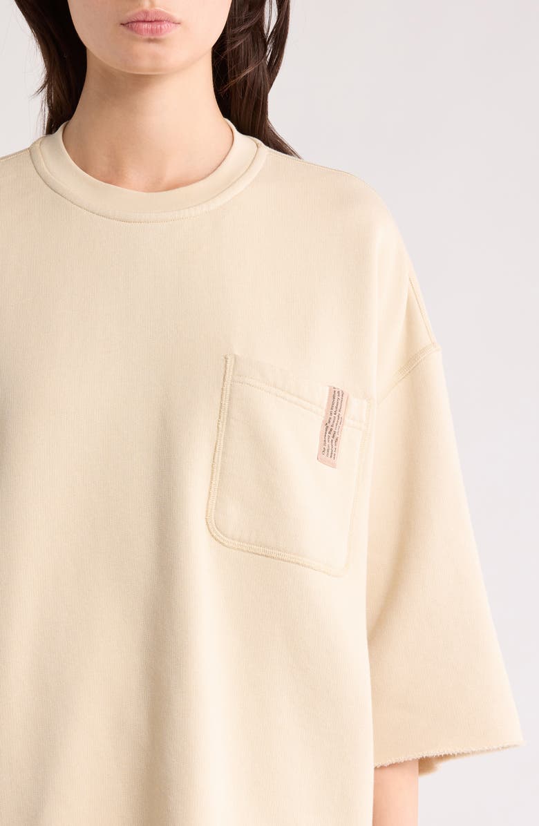 Lunya Silksweats<sup>™</sup> Reversible Crop Pajama Top, Alternate, color, Waltzing Sand