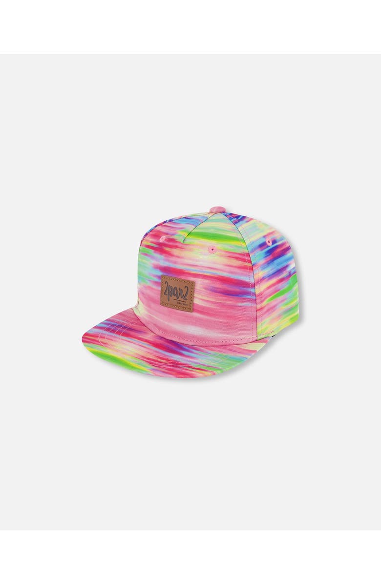 Deux par Deux Girl's Printed Cap Multicolored, Main, color,