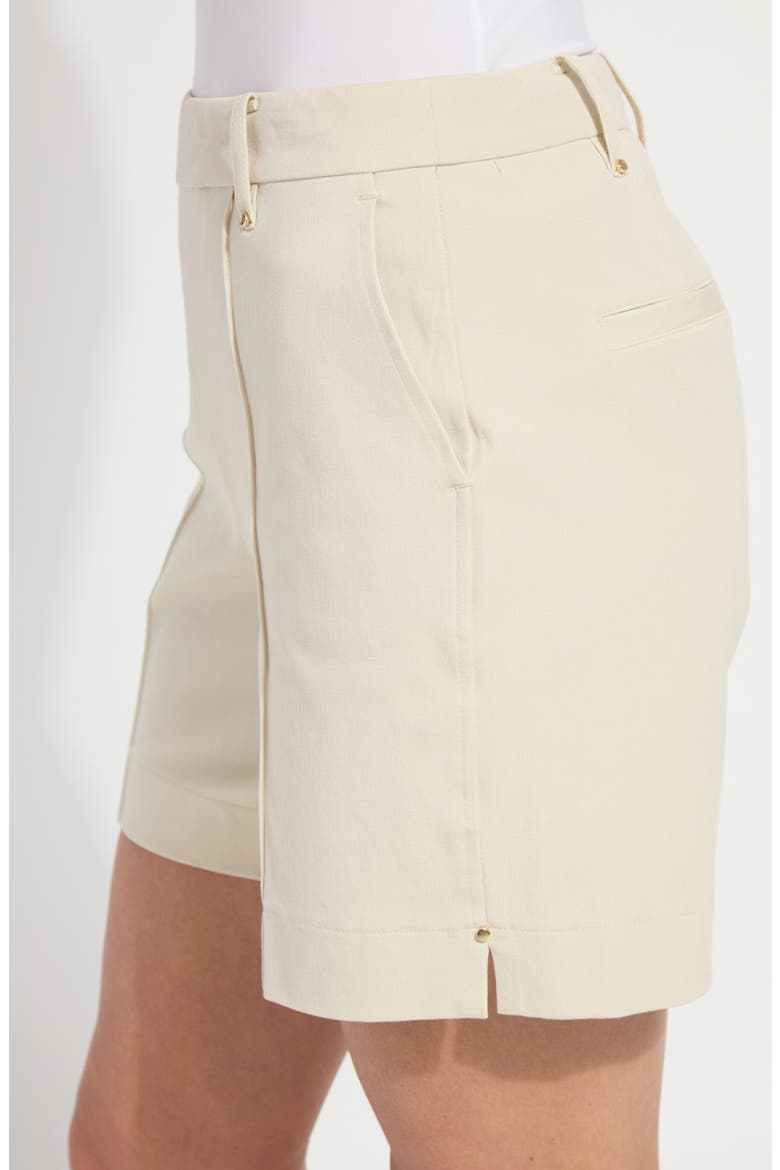'Lyssentials Amanda Stretch Twill Shorts, Alternate, color, BEIGE