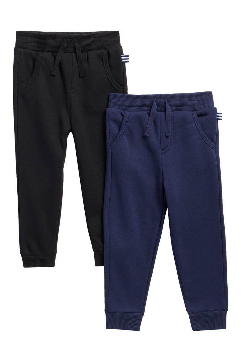 Kids' 2-Pack Heavy Fleece Joggers, Main, color, BLACK/NAVY