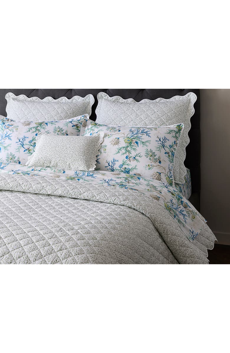 Matouk Celine Quilted Sham, Alternate, color, Grass