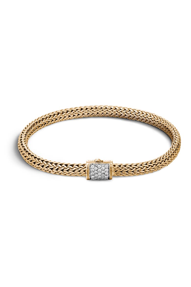 Chain Classic Pavé Diamond Bracelet, Main, color, GOLD/ DIAMOND