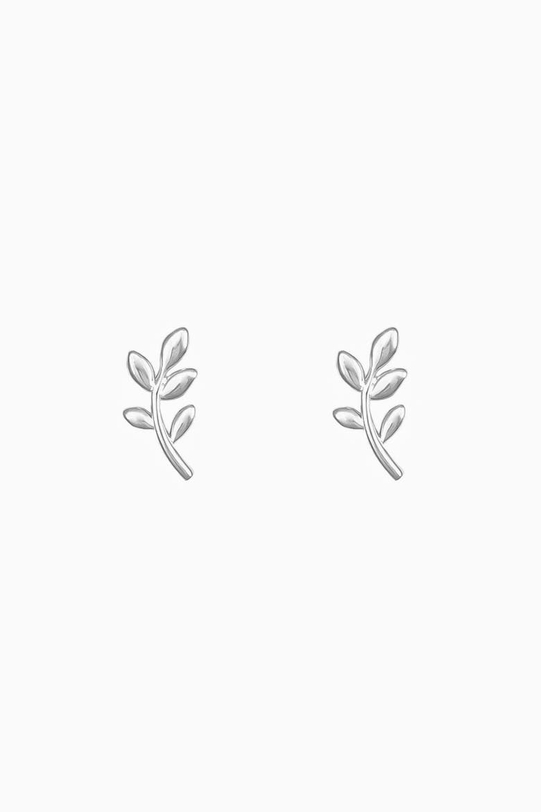 Sterling Silver 18k Gold Plated Olivia Earrings Dainty Daily Wear, Main, color, Silver