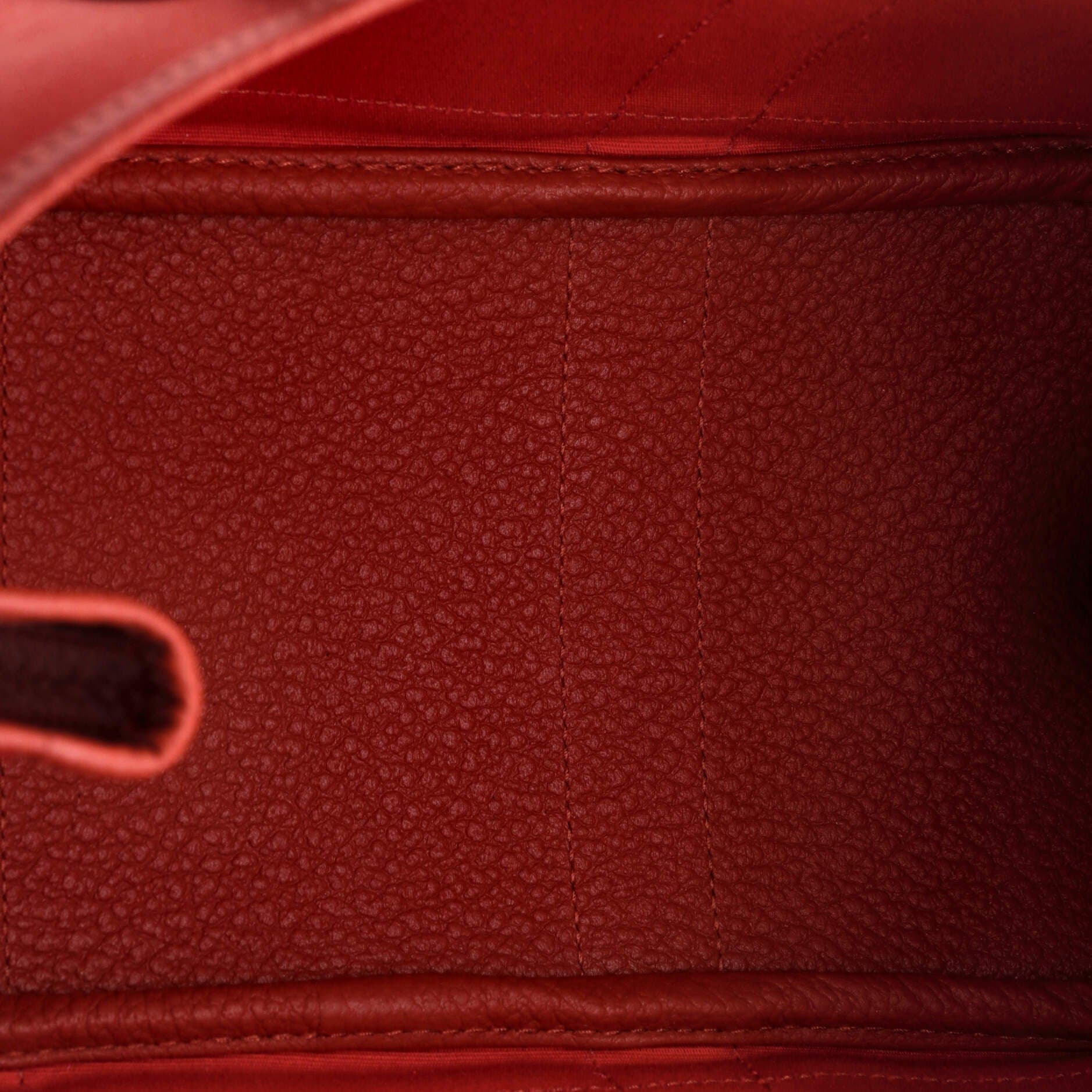 Pre-Owned Hermes Garden Party Tote Toile and Leather 30, Alternate, color, Rouge Duchesse