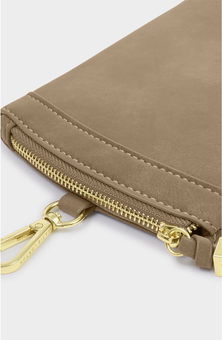 Katie Loxton Clip On Sunglasses Case, Alternate, color, Taupe Suedette