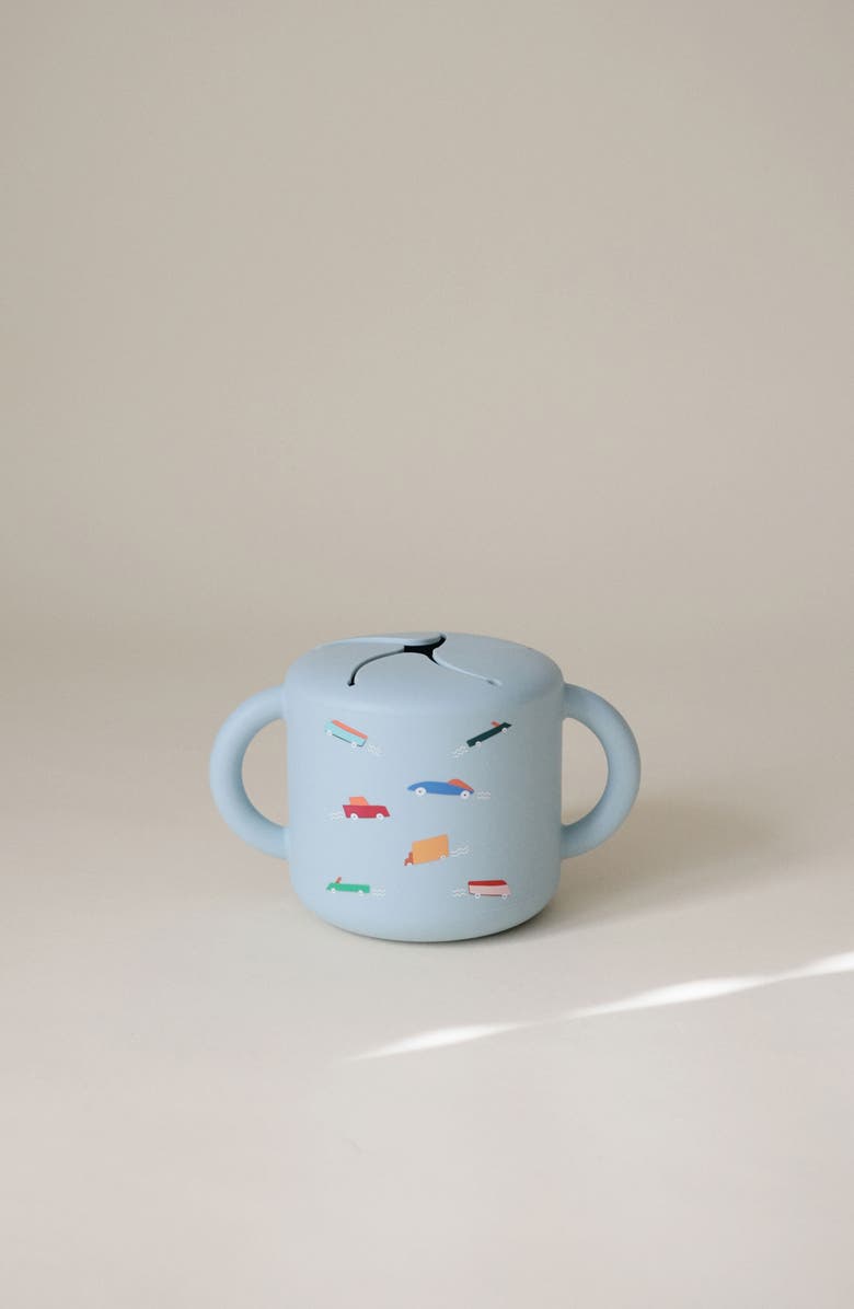 Mushie Silicone Snack Cup, Alternate, color, Retro Cars