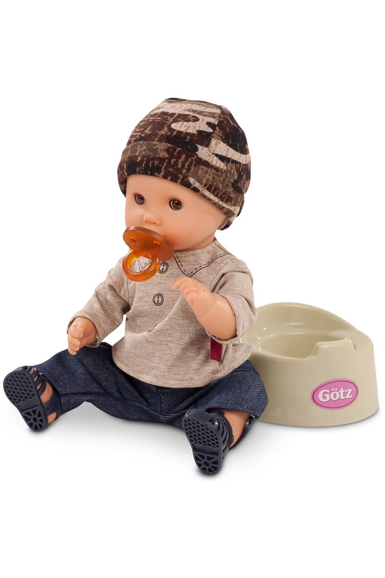 Aquini 13" Boy Bath Baby Doll, Alternate, color, Multicolored