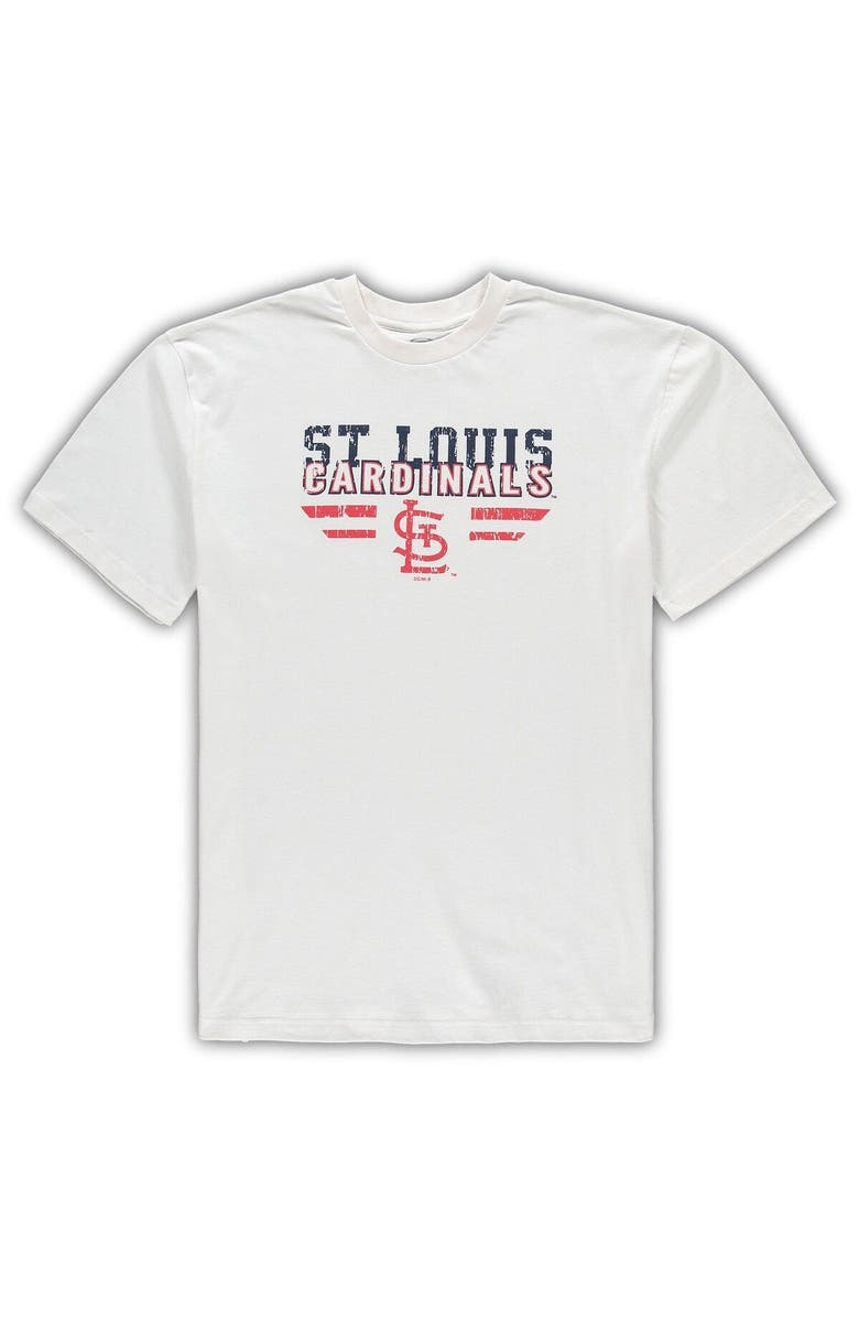 CONCEPTS SPORT Men's Concepts Sport White/Navy St. Louis Cardinals Big & Tall Pinstripe Sleep Set, Alternate, color, White