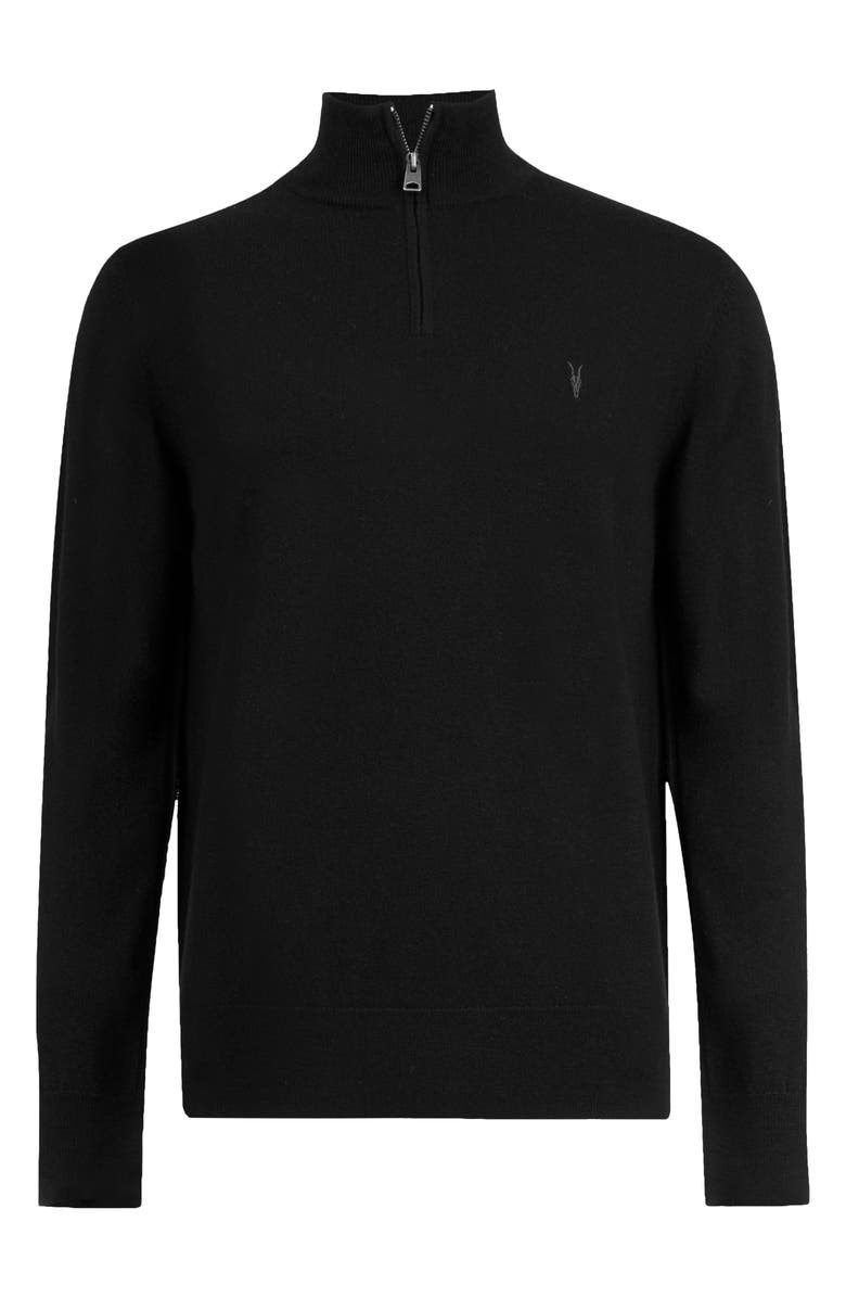 AllSaints Kilburn Half Zip Wool Blend Pullover, Alternate, color, 