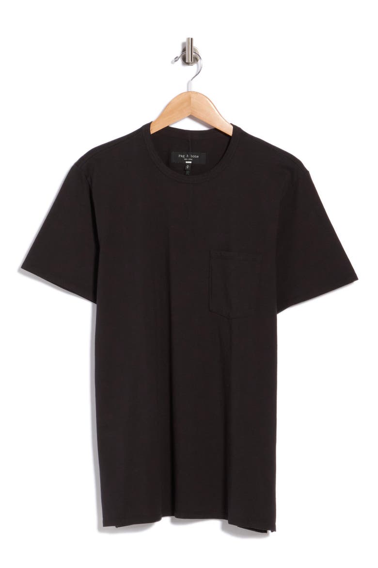 Matt Cotton Pocket T-Shirt, Main, color, BLACK