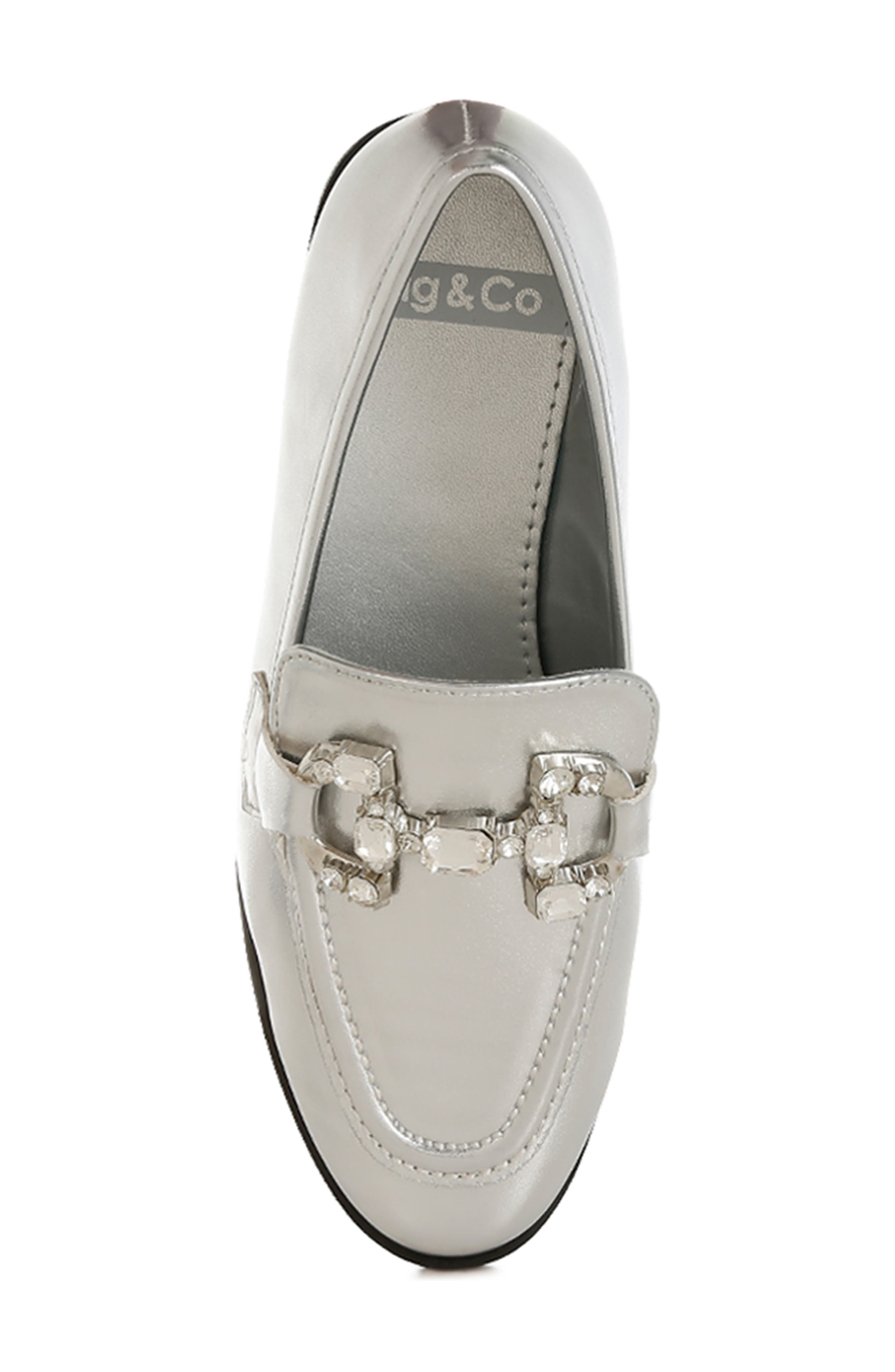 Rag &amp; Co Dendron Bit Loafer, Alternate, color, Silver