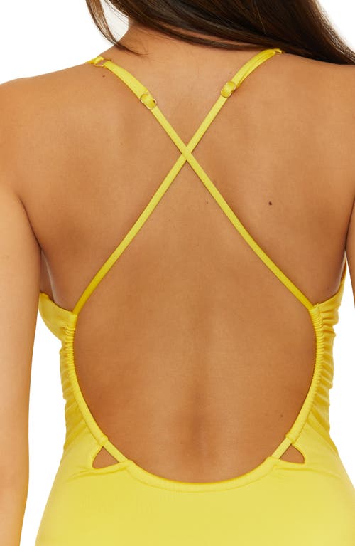 Trina Turk Monaco Plunge One-piece Swimsuit In Desert Sun