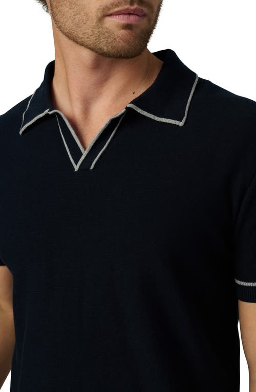 Joe's Jimmy Banlon Johnny Collar Polo Sweater In True Navy