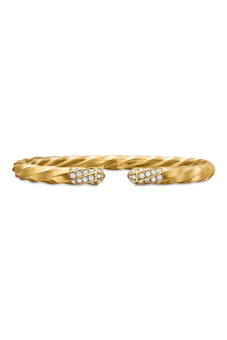 Cable Edge® Bracelet in 18K Yellow Gold with Diamonds, 5.5mm, Main, color, 18K GOLD RECYCLED