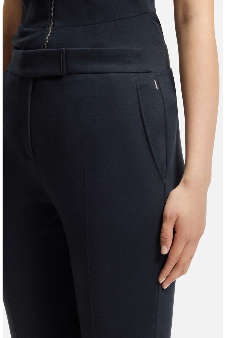 Talia Flared Crop Ponte Pants, Alternate, color, SKY CAPTAIN