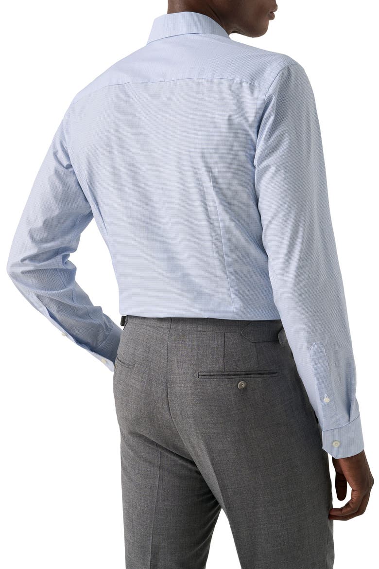 Slim Fit Check Twill Dress Shirt, Alternate, color, LIGHT BLUE