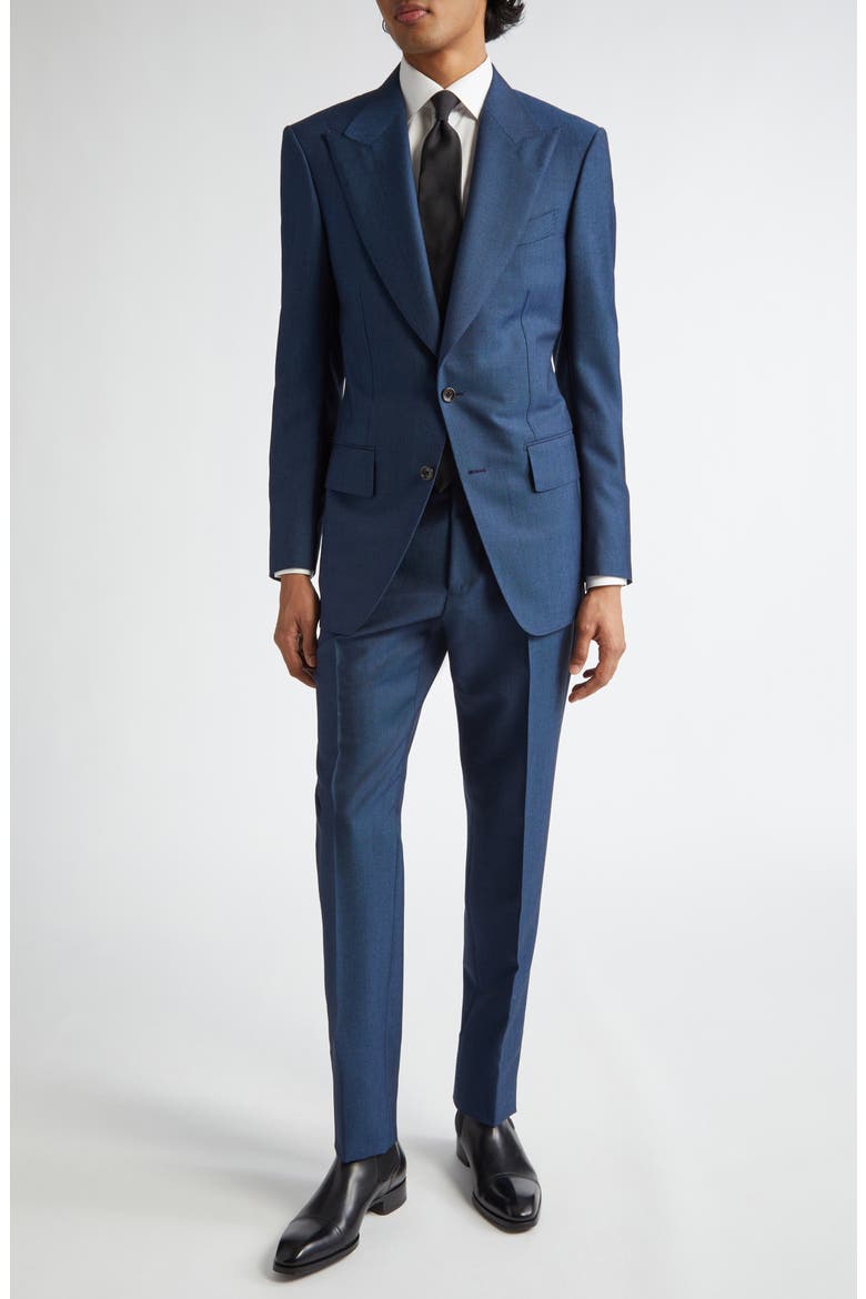 Atticus Wool & Mohair Suit, Main, color, AZURE BLUE