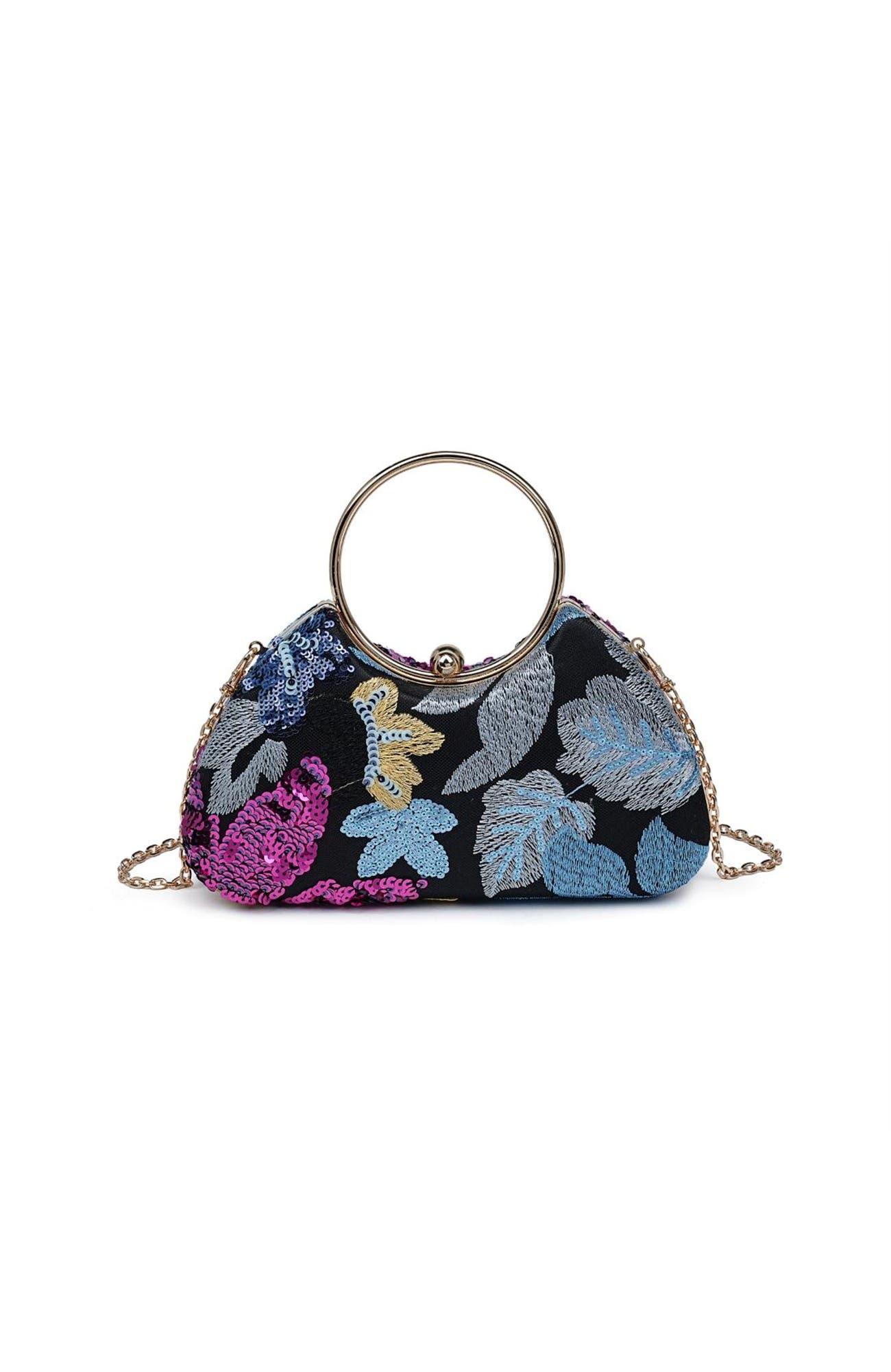 Phoebe Evening Bag, Alternate, color, Black Multi