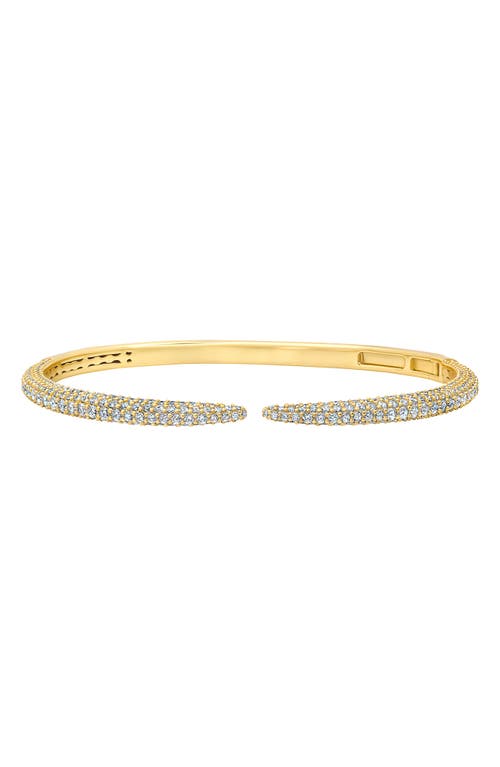 Crislu Chamonix Pavé Open Bangle Bracelet In Gold