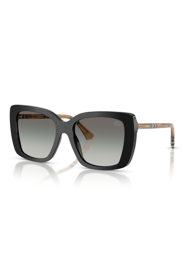 54mm Square Sunglasses, Alternate, color, BLACK / GREY GRADIENT