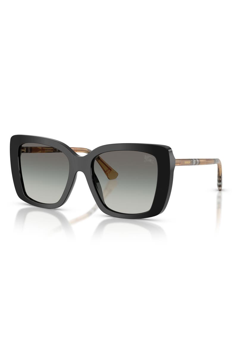 Burberry 54mm Square Sunglasses, Alternate, color, Black / Grey Gradient