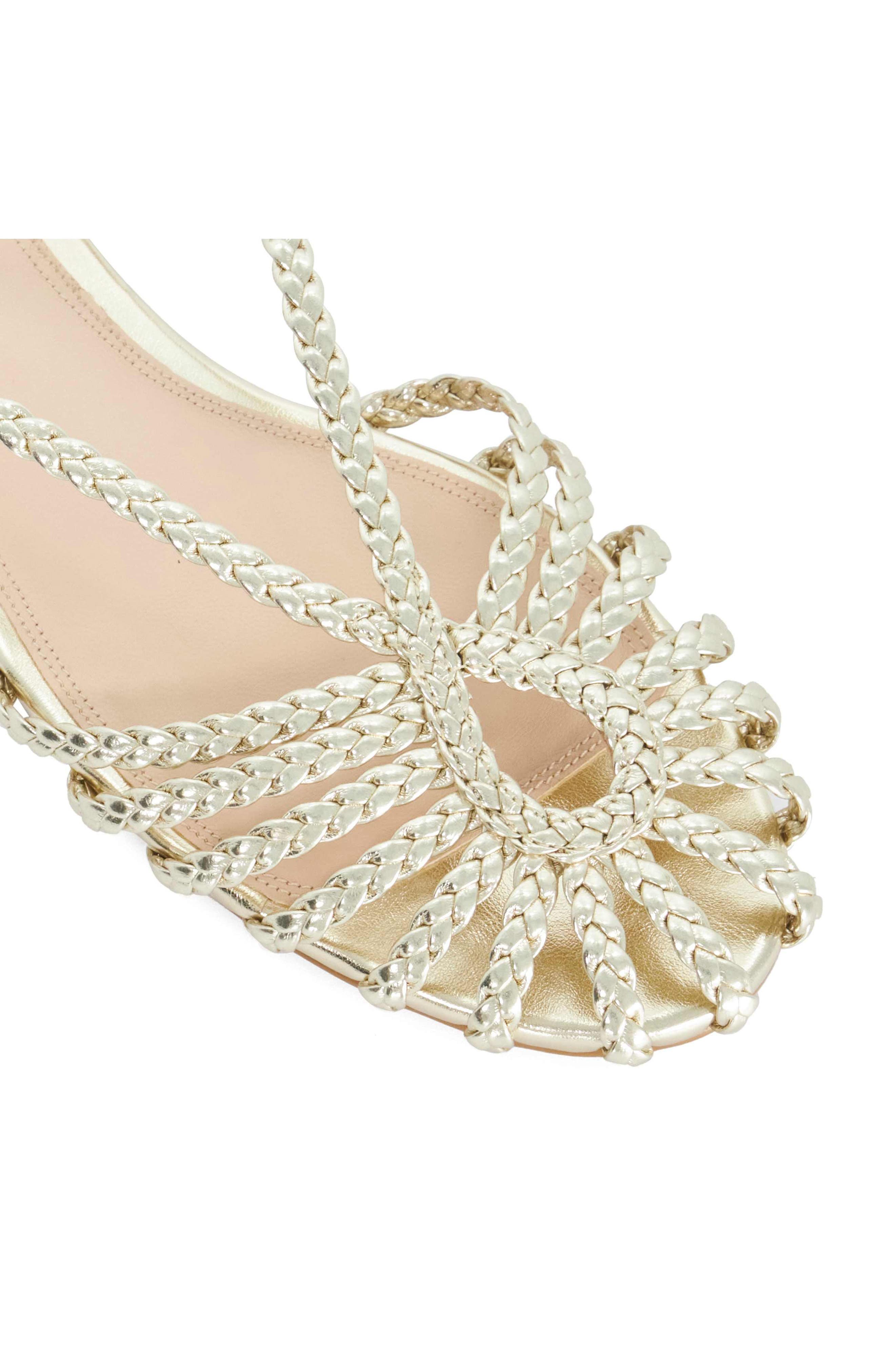 Dune London <p>Hoopla Flat Sandal (Women)</p>, Alternate, color, Gold