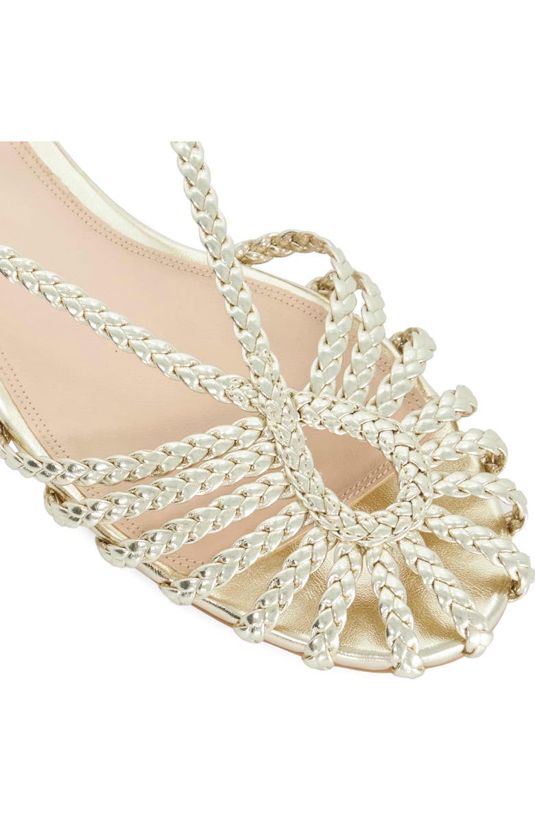 Dune London <p>Hoopla Flat Sandal (Women)</p>, Alternate, color, Gold