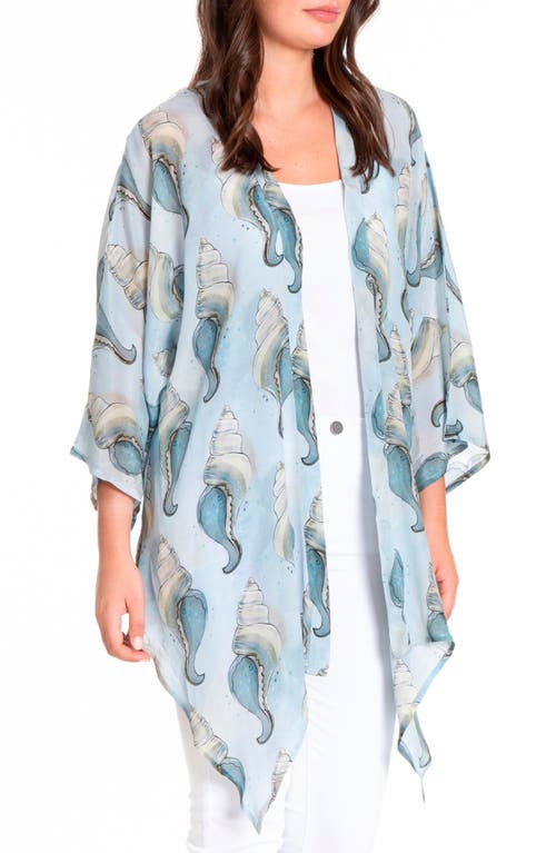 Apny Urban Seashells Jacket In Light Blue Multi