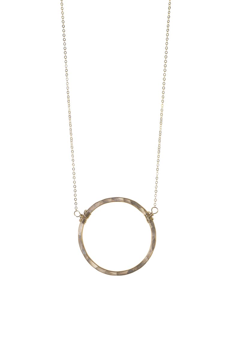Large Hoop Necklace, Main, color, GOLD
