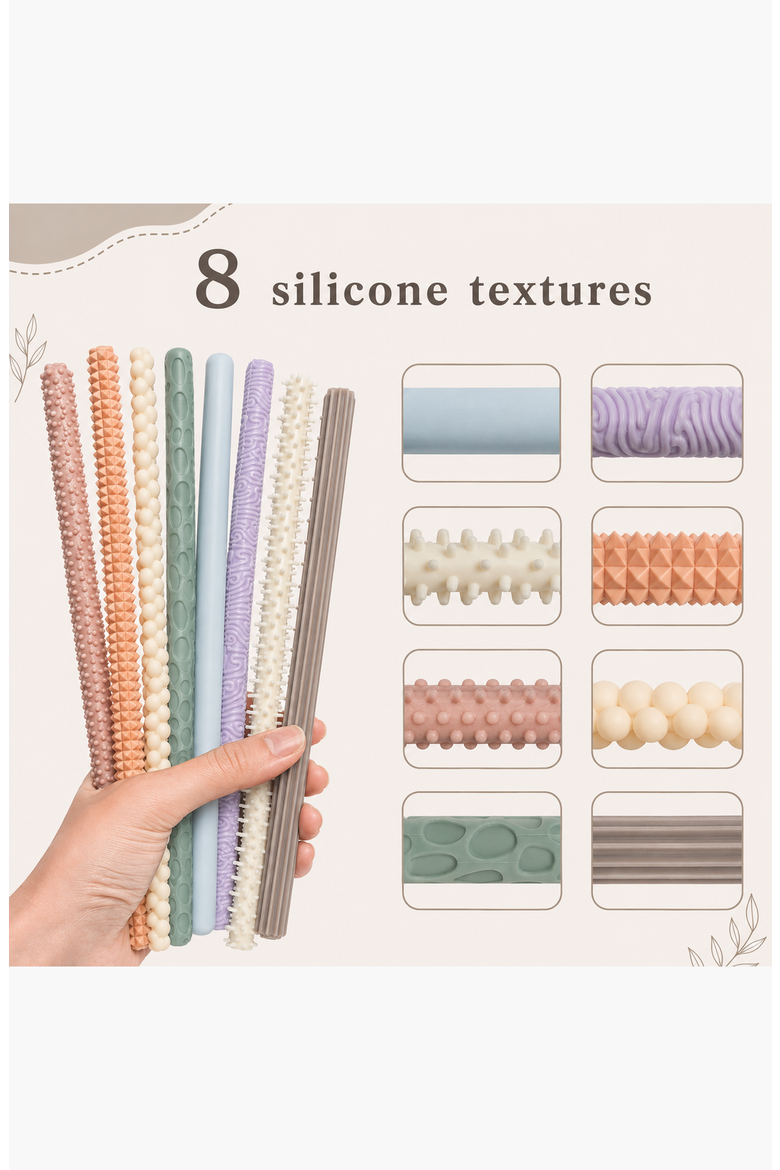 Silicone Sensory Imagination Sticks, Alternate, color, Assorted Colors